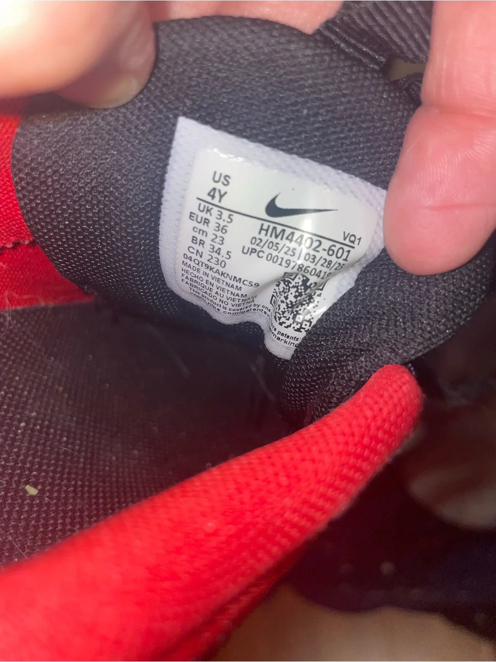Nike Kids Red and Black Lightweight Sneakers